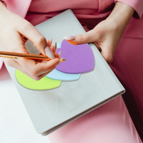 WHAMVOX 9 Books Memo Pads Colorful Notepad Adhesive Massage Pad Memo Pad Heart Memo Notepad Adhesive Massage Pads Portable Notepad Heart Memo Pads Note Pads for Office Use