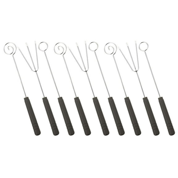 WHAMVOX  9 Pcs Cheese Melting Tools Stainless Steel Hot Pot Fork Chocolate Dipping