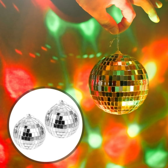 WHAMVOX 9 Pcs Disco Ball Centerpieces Disco Balls Decor Decorative Ball 7x7cm Silver