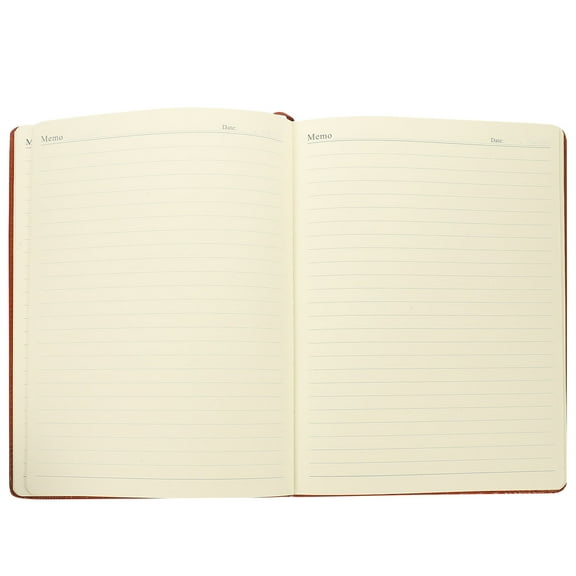 SEWCHICS Notebook for Office Brown PU Habit Tracking for Professionals 1Pcs Back to School