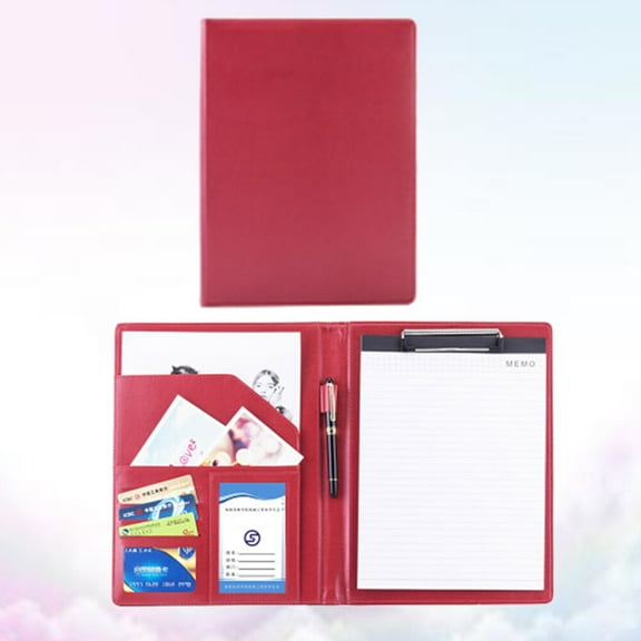 WHAMVOX A4 Size Office Folder File Folder Organizer Paper Document Holders School Office Supplies Red
