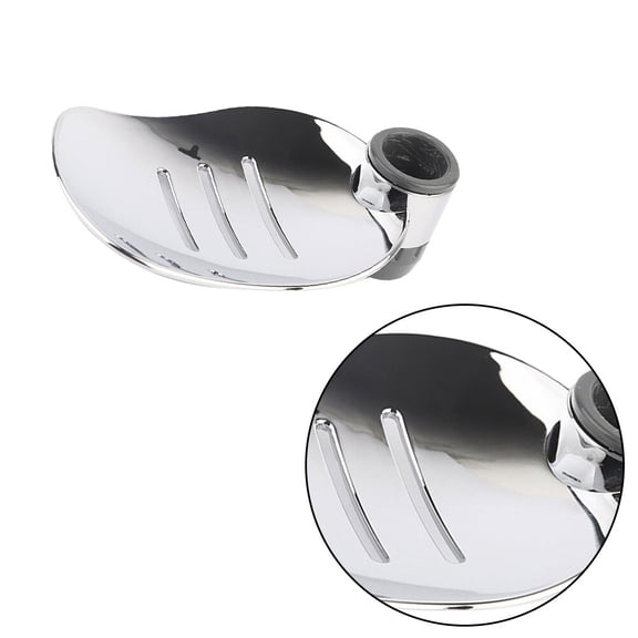 WHAMVOX ABS Soap Holder with Drain Holes for Bathroom Silver Color Great for Shower Use Fits Most Soaps 24mm Pore Diameter