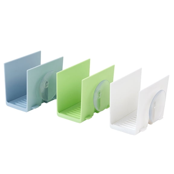 LITINKIMI cotton pad holders Suction Cup Drain Rack ABS Hollow Design Housewives Bathroom Use 1Set