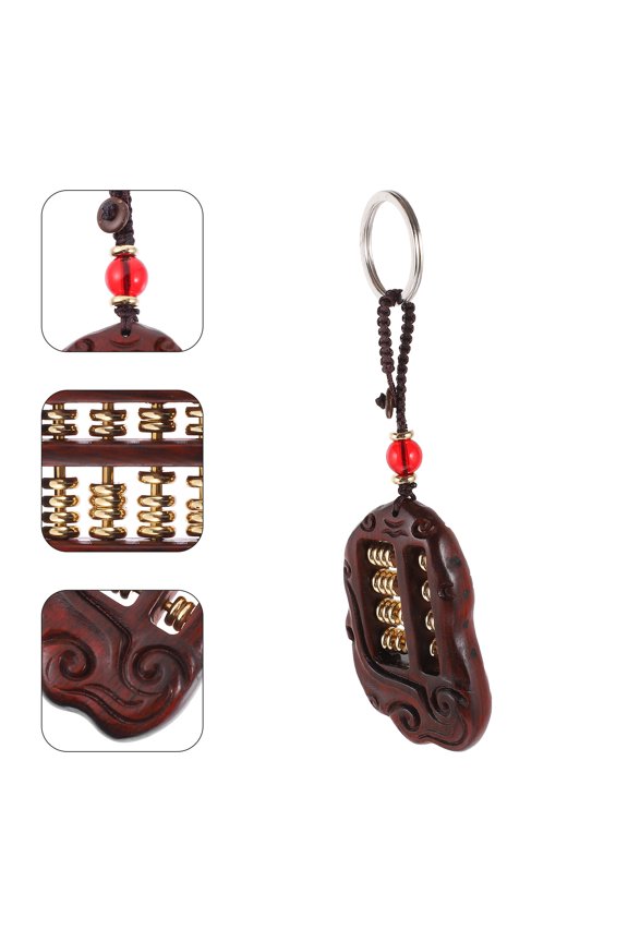 Abacus Shaped Key Pendant for Decor Lightweight Durable High Class Synthetic Material Multi Color