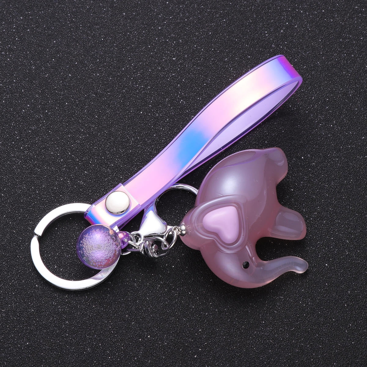 WHAMVOX Acrylic Cartoon Elephant Keychain Creative Key Ring Stylish Key ...