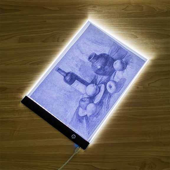 WHAMVOX Acrylic LED Drawing Board in White for Practical Use USB Powered UltraThin and Portable Design 1.5m Cable