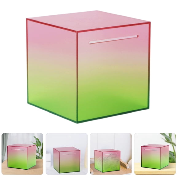 WHAMVOX Acrylic Money Saving Box Coin Storage Container Money Savings Bank Can Only Save Piggy Bank
