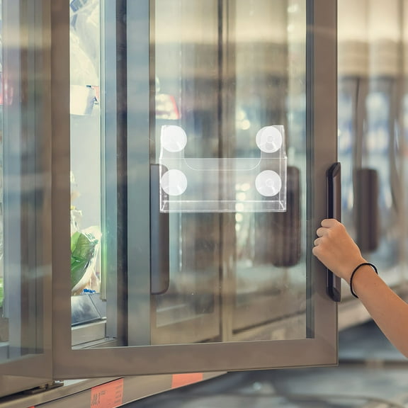 WHAMVOX Acrylic Suction Cup Wall Rack Multi Purpose Storage Shelf For Refrigerator Door For Chocolate Drinks And Small Items For Home And Office