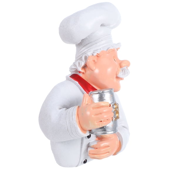 WHAMVOX Adhesive Chef Figurine Hooks Kitchen Wall Decor Power Plug Holder Organizer Decorative For Home