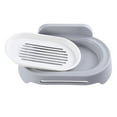 thumbnail image 1 of WHAMVOX Adhesive Soap Dish Holder with Draining Holes for Bathroom Grey PP Material 7.5 x 4.3 Inches, 1 of 8