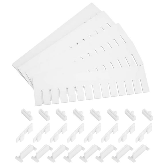 WHAMVOX  Adjustable Drawer Dividers Partition Storage Organizer White