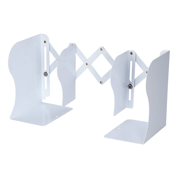 YSNOOWE White Metal Bookends for Shelves, Decorative and Book End for Home and Office Use, 1 Piece