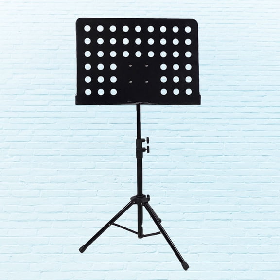 WHAMVOX Adjustable Music Stand Tripod Holder for Guitar Violin Saxophone with Metal Construction Black