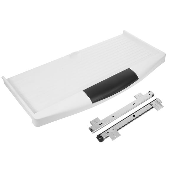 WHAMVOX Adjustable Sliding Keyboard Tray with Heavy Duty Slide Rails Computer Desk Extender Tray for Office and Home Under Desk Keyboard Holder