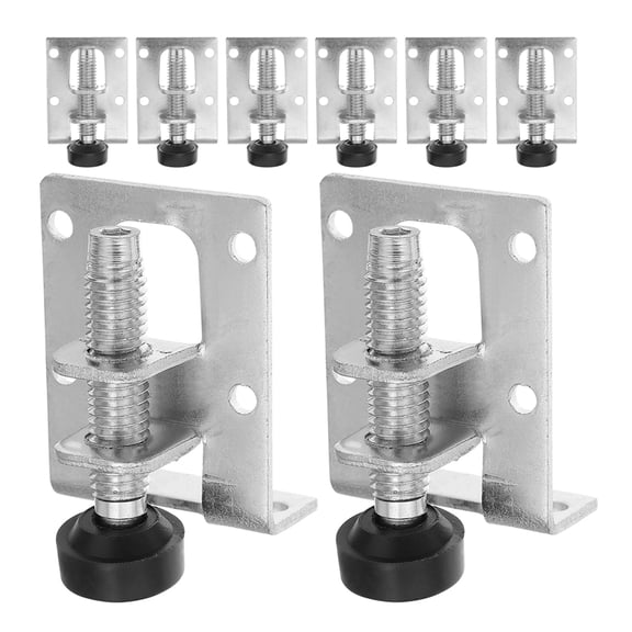 WHAMVOX Adjustable Swivel Leveling Feet for Wardrobe Silver Steel Firm Material with Antislip Feature 8 Pieces Size S
