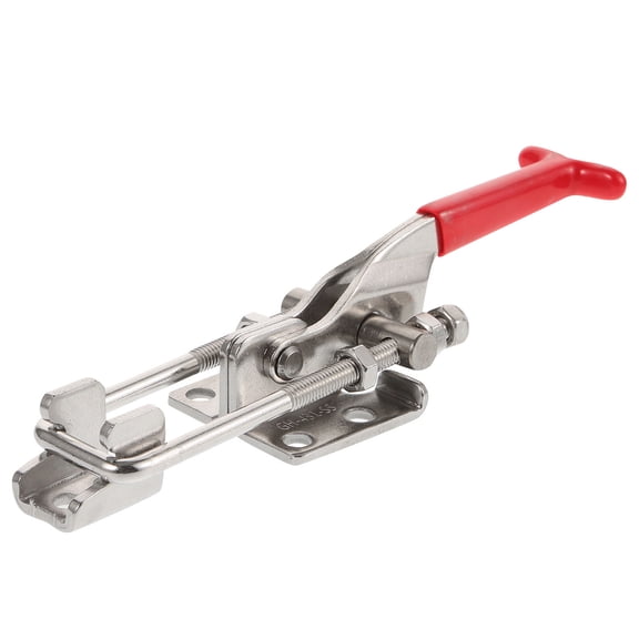 WHAMVOX Heavy Duty Adjustable Toggle Clamp Latch with Metal Cabinet Lock Hasp, 1 Set for Secure Fastening