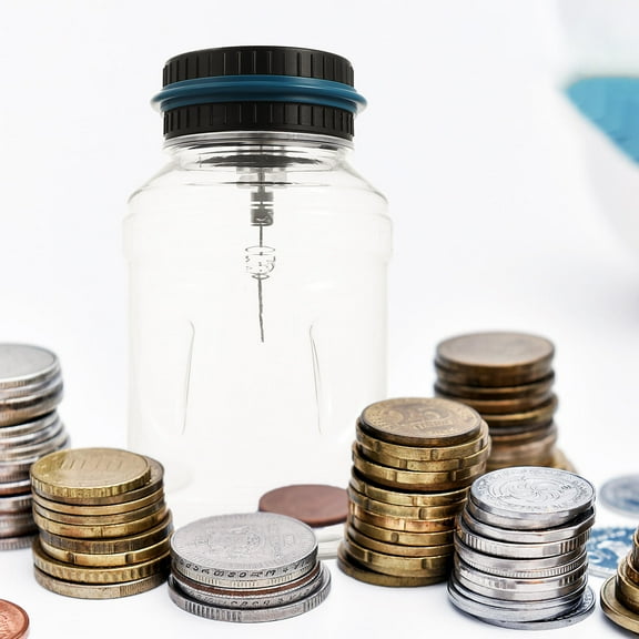 WHAMVOX Adult Piggy Bank with Counter Digital Money Counting Jar Aldult Plastic 20.5X11X11CM