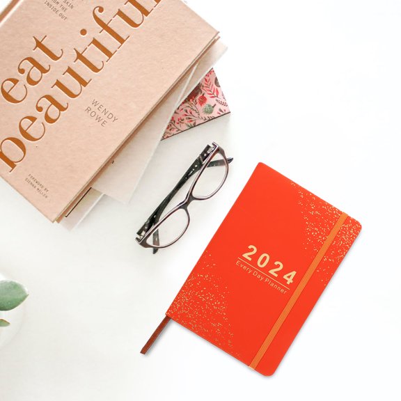 HEANUJJ Back to School daily planner notepad Planner Notepad Orange Note Taking Business 1Pack