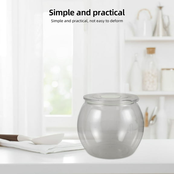 WHAMVOX Airtight Plastic Canister Food Storage Jar Round Storage Container Clear Pickle Jar Dried Fruit Tea Pot For Kitchen Canning Flour Cereal Pasta Sugar Beans