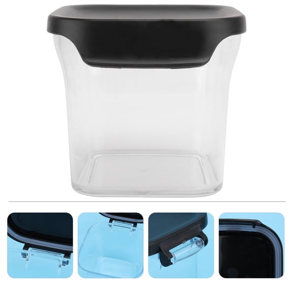 WHAMVOX Airtight Storage Jar Made of and PP Material for Kitchen Use Coffee Color 630ml