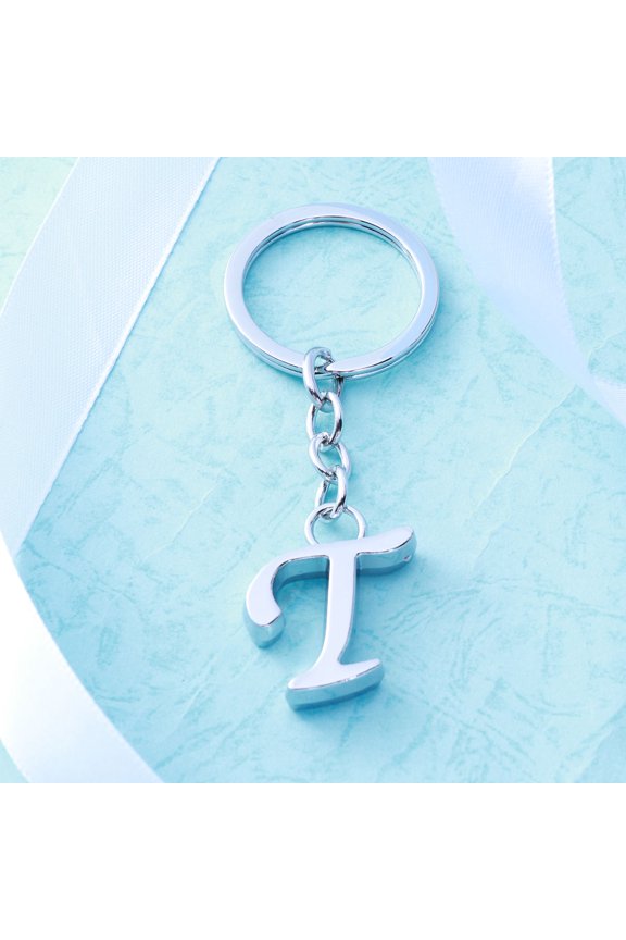 Alphabet Letter Keychain Made of Alloy for Key Holding Silver Color Creative and Fashionable 1 Piece