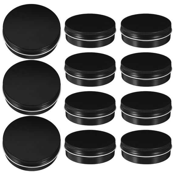 WHAMVOX 100ml Aluminum Cosmetics Jar with Seamless Lid, Travel Storage Container for Makeup and Skincare