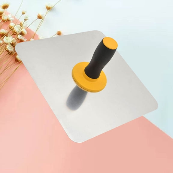 ROMANSENTIAL Finnish Trowel with Ergonomic Handle, TPE & Aluminum, 12.5x4.5 Concrete Leveling and Plastering