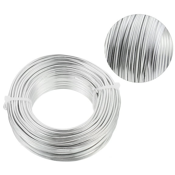 WHAMVOX Aluminum Wire for Jewelry Making Bendable and Durable Silver Color 3mm