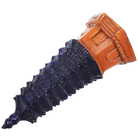 WHAMVOX Ancient Pagoda Model Object Garden Ornaments Outdoor Decoration Retro Home Accessories Office Blue