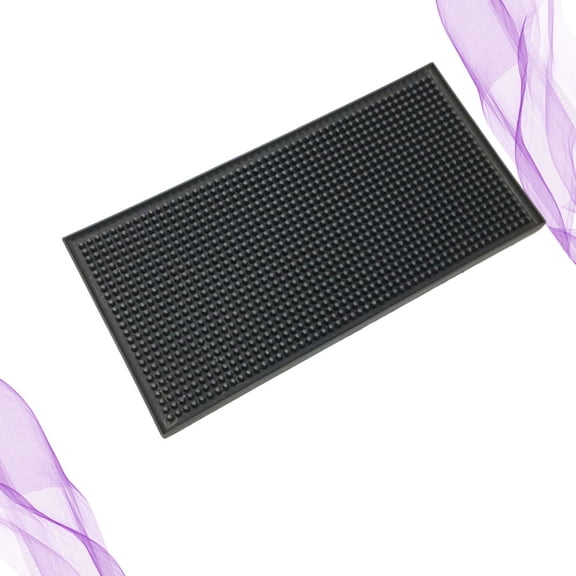 WHAMVOX Anti-slip Bar Pad Draining Multifunctional Countertop Black