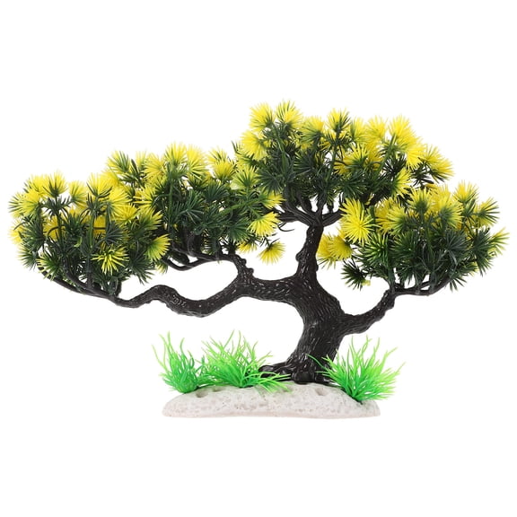 SEWCHICS Fish Tank Decor Aquarium Plant Tree Assorted Color 1Pack 13X7.5X4in Plastic