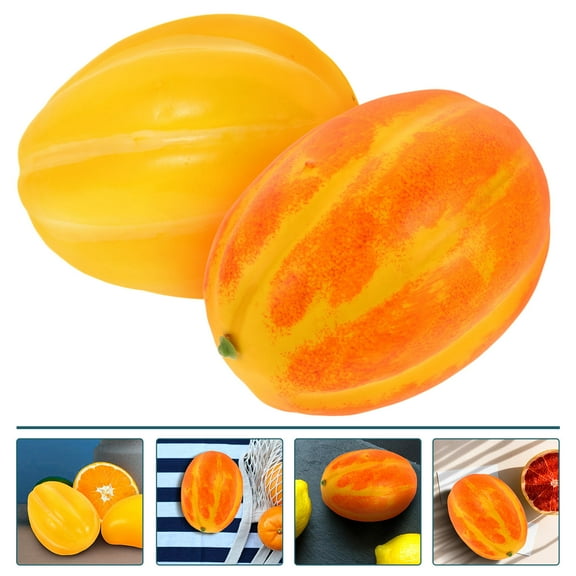 WHAMVOX Artificial Melon Decor with Exquisite Craftsmanship for Home Decor and Photography Props 6pcs