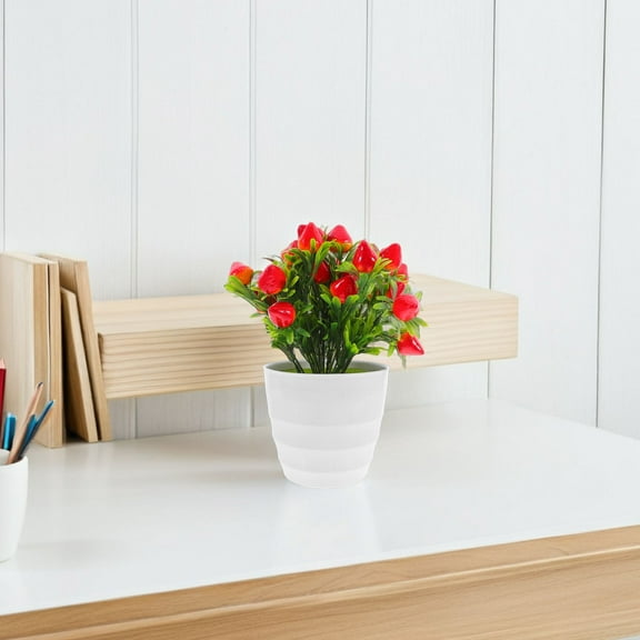 WHAMVOX Artificial Strawberries Fake Strawberry Ornaments Simulated Potted Plant