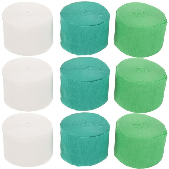 WHAMVOX Assorted Color Crepe Paper Streamers for Decoration Widely Applied Party Supplies 2.5 Inch x 10 Yard