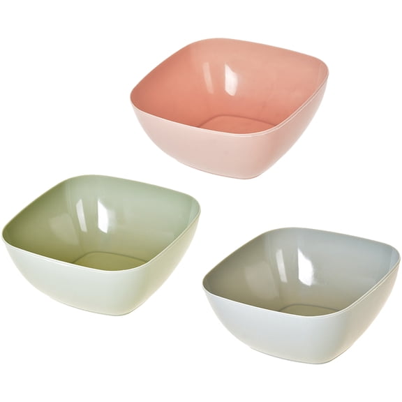 WHAMVOX Assorted Color Nut Box for Home Use Sturdy and PP Material 3pcs Square Storage Cases 5.9x5.9x3.1 inches