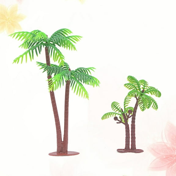 SEWCHICS Coconut Tree Decor Assorted Color 10Pcs 1.6x1.2x3.1in