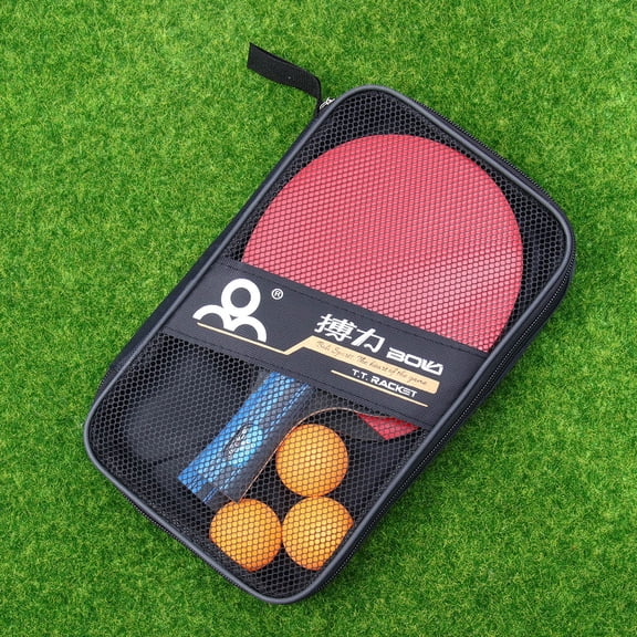WHAMVOX Assorted Color Table Tennis Racket Set with Balls Composite Material Penhold Paddle for Sports Use 2 Pcs