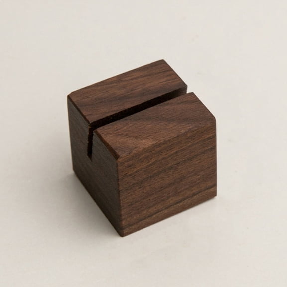 WHAMVOX Assorted Color Wood Business Card Holder Desk Stand for Daily Use 10Pcs Small Size