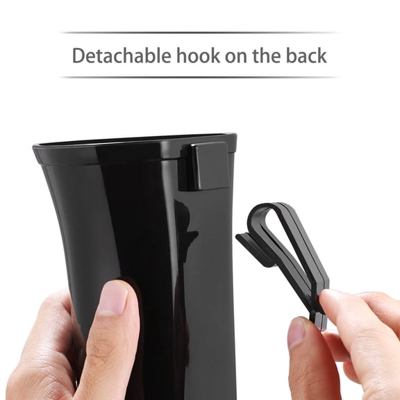 WHAMVOX Auto Trash Can Car Garbage Cans for Vehicles Bin Stuff Black