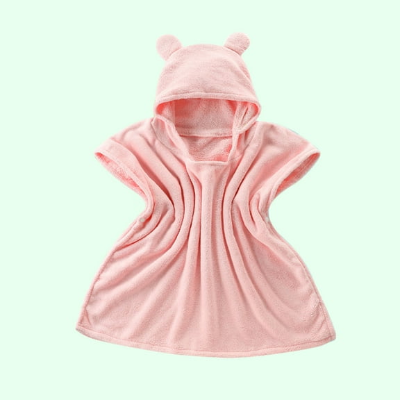 WHAMVOX Baby Hooded Towel Bath Towels with Ears for Babies Toddlers Large Baby Towel Perfect Baby Shower Gift for Boys and Girls (Pink)