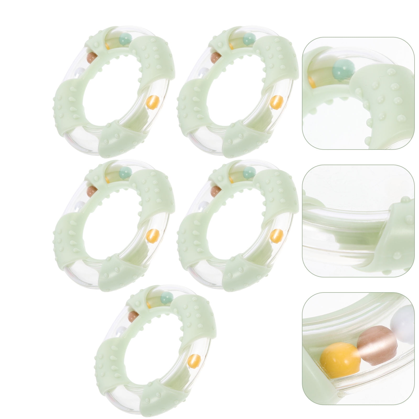Small Plastic Rattle WHAMVOX Baby Rattle Toys Made of Safe Plastic for Kids Use Green Color ...