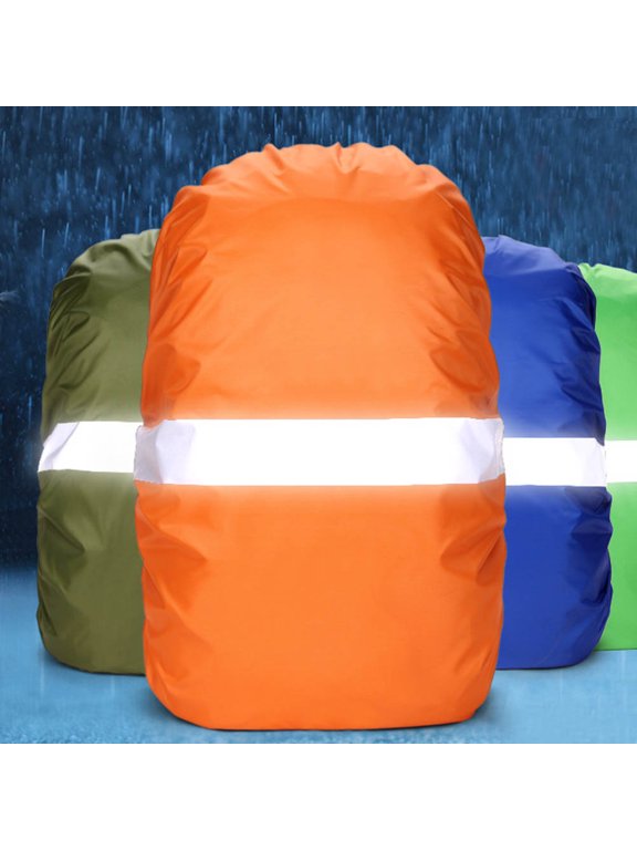 Reflective Nylon Backpack Rain Cover, Travel Cycling Pack Protector, 33.1 x 25.2 x 0.4 in