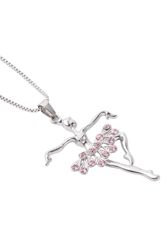 Ballet Necklace Necklace for Dance Lovers 3.50X0.50X5.20CM Red