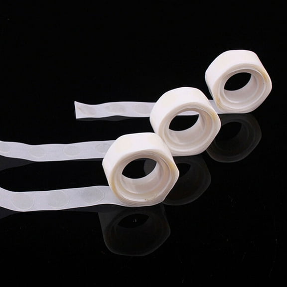 WHAMVOX Balloon Glue Adhesive Points for Wedding Decor 5 Rolls with 100 Points Each White Solid Gum