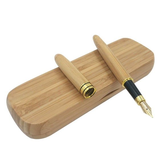 WHAMVOX Bamboo Fountain Pen with Gift Case for Signature Calligraphy Birthday Father's Day Anniversary Gift
