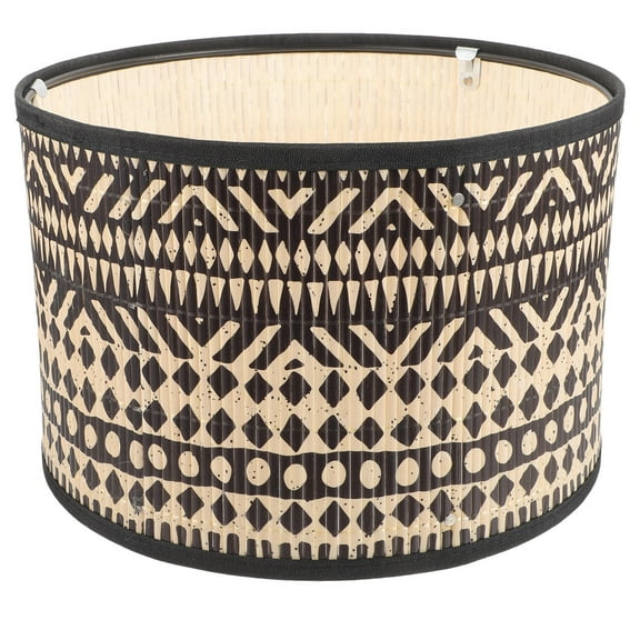 WHAMVOX Bamboo Lamp Shade Decorative Cover with Exquisite Abstract Vintage Style for Home Stay Decoration Assorted Color