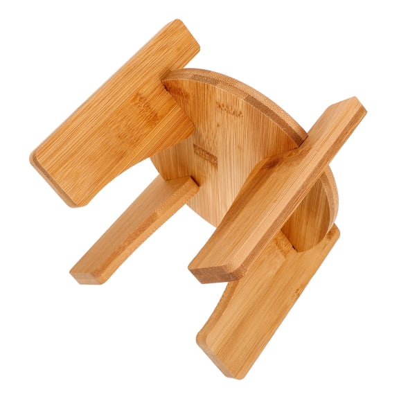 WHAMVOX 1Pack Bamboo Beverage Dispenser Stand Round Shape for Home Decoration