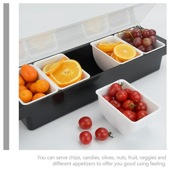 WHAMVOX Bar Condiment Case Seasoning Box Joy Sharing Container Fruit Garnish