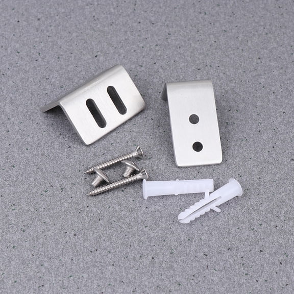 ROMANSENTIAL Ground Mount Sliding Barn Door Floor Guide in Silver for Door Installation