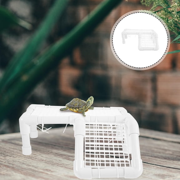 WHAMVOX Basking Platform For Turtles 1Set Turtle Tank Supply White Plastic for Aquarium